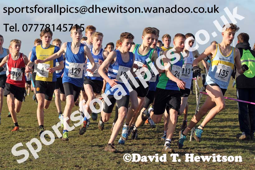 Boys under-15s Northern Cross Country  Championships, Pontefract. Photo: David T. Hewitson/Sports for All Pics